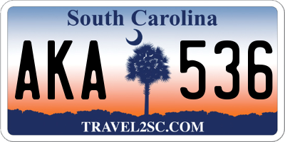 SC license plate AKA536