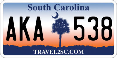 SC license plate AKA538