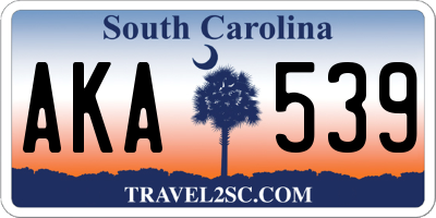 SC license plate AKA539