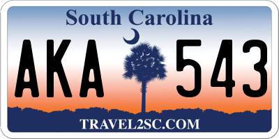 SC license plate AKA543