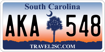 SC license plate AKA548