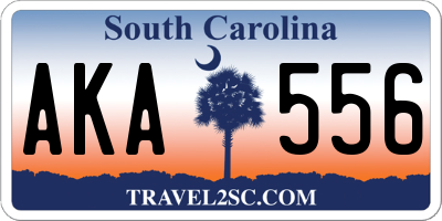 SC license plate AKA556