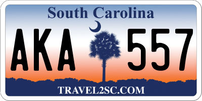 SC license plate AKA557