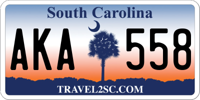 SC license plate AKA558
