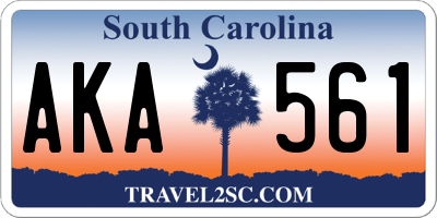 SC license plate AKA561