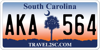 SC license plate AKA564