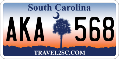 SC license plate AKA568