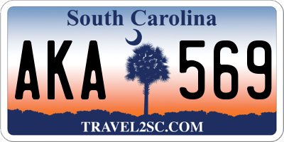 SC license plate AKA569