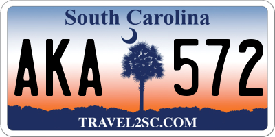 SC license plate AKA572