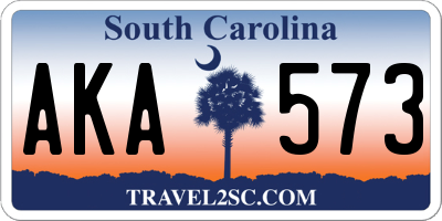 SC license plate AKA573