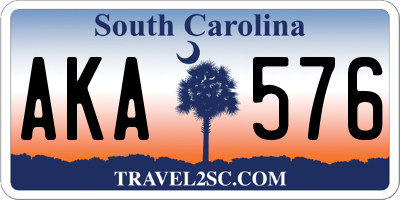 SC license plate AKA576