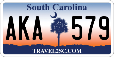 SC license plate AKA579