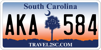 SC license plate AKA584