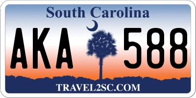 SC license plate AKA588