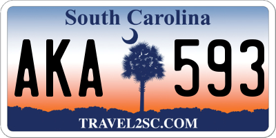 SC license plate AKA593