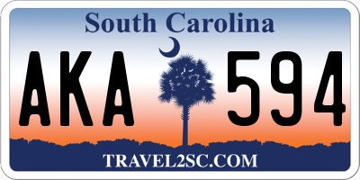 SC license plate AKA594