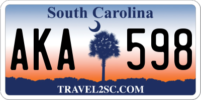SC license plate AKA598
