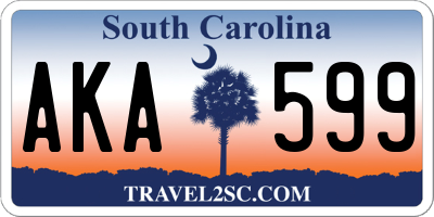 SC license plate AKA599