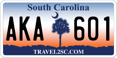 SC license plate AKA601
