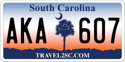 SC license plate AKA607