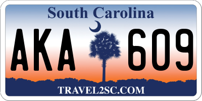 SC license plate AKA609