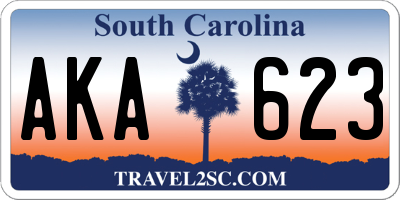 SC license plate AKA623