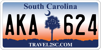 SC license plate AKA624