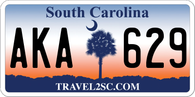 SC license plate AKA629