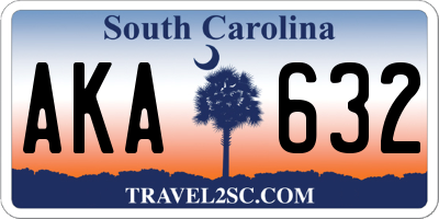 SC license plate AKA632
