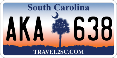 SC license plate AKA638