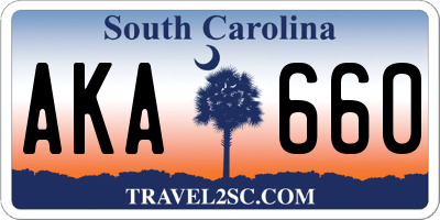 SC license plate AKA660
