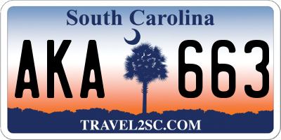 SC license plate AKA663