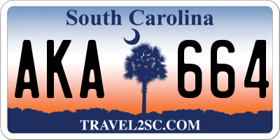 SC license plate AKA664