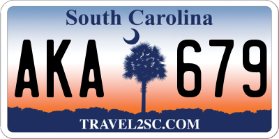 SC license plate AKA679