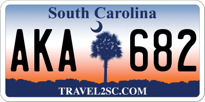 SC license plate AKA682