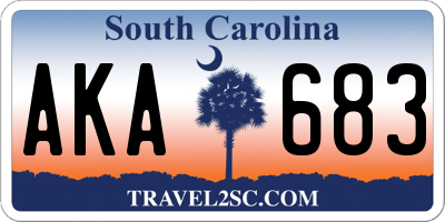 SC license plate AKA683