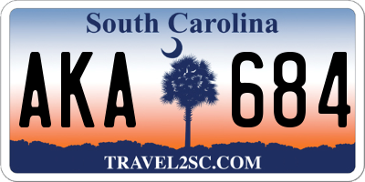 SC license plate AKA684