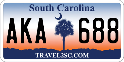 SC license plate AKA688