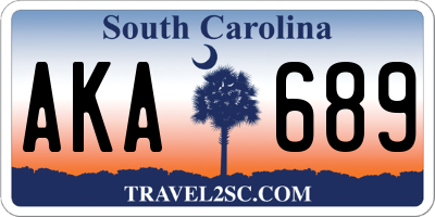SC license plate AKA689