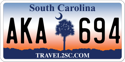 SC license plate AKA694
