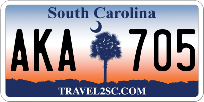 SC license plate AKA705