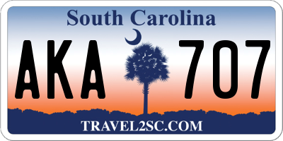 SC license plate AKA707