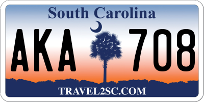 SC license plate AKA708