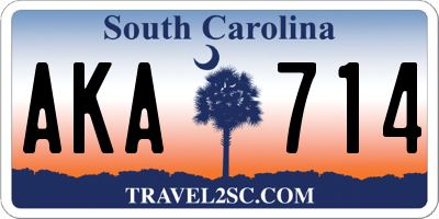 SC license plate AKA714