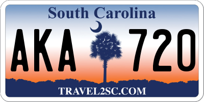 SC license plate AKA720