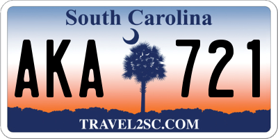 SC license plate AKA721