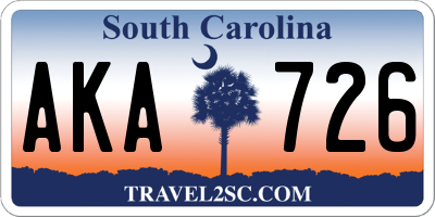 SC license plate AKA726