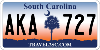 SC license plate AKA727