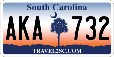 SC license plate AKA732