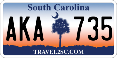 SC license plate AKA735